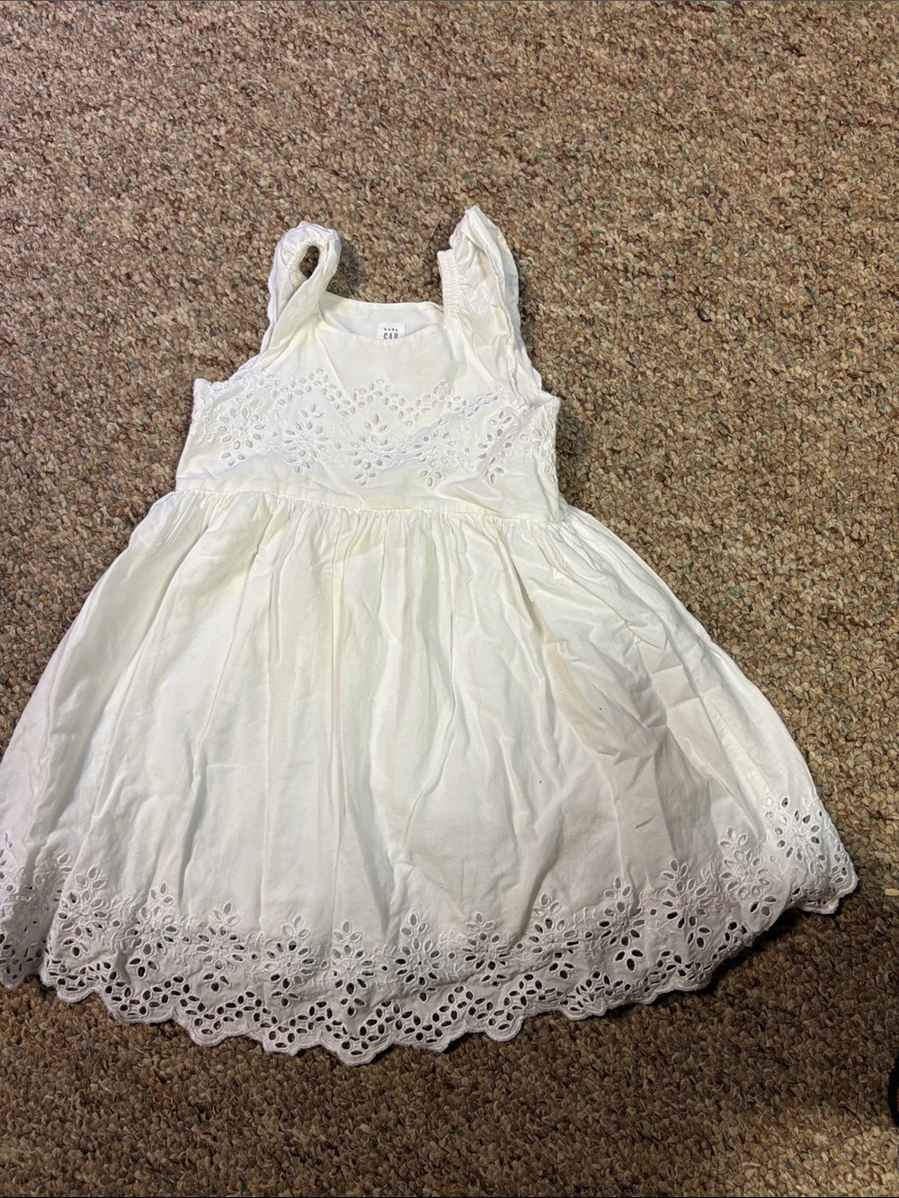 White Eyelet Cotton Sundress for Girls Gap size 4